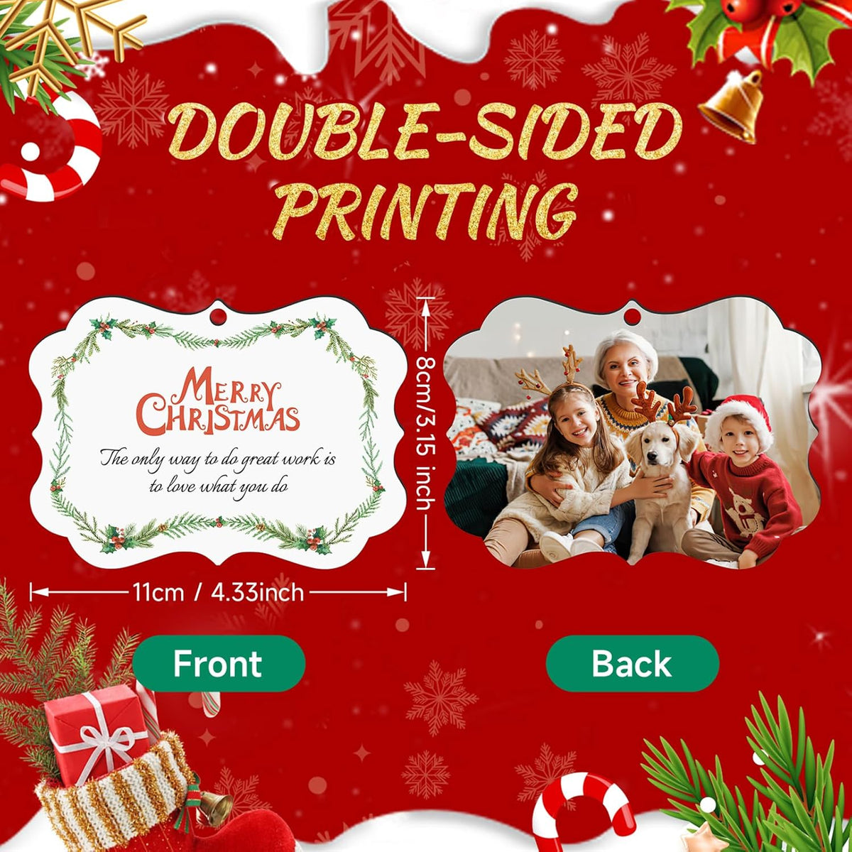 Personalized Christmas Ornaments 2025 Wood Custom Photo Picture Text Christmas Ornament