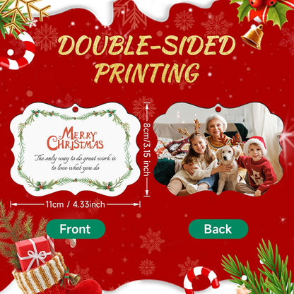 Personalized Christmas Ornaments 2025 Wood Custom Photo Picture Text Christmas Ornament