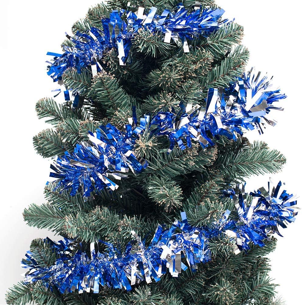 Anderson's Blue & Silver Metallic Tinsel Twist for Trailer Or Golf Cart, 4 inches Wide x 25 ft