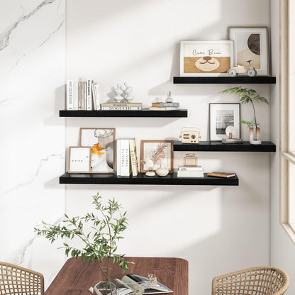 RICHFOCUS 40Inch Floating Shelves for Wall 2 Pack Shelves for Bedroom|Kitchen|Bathroom Wall Mounted