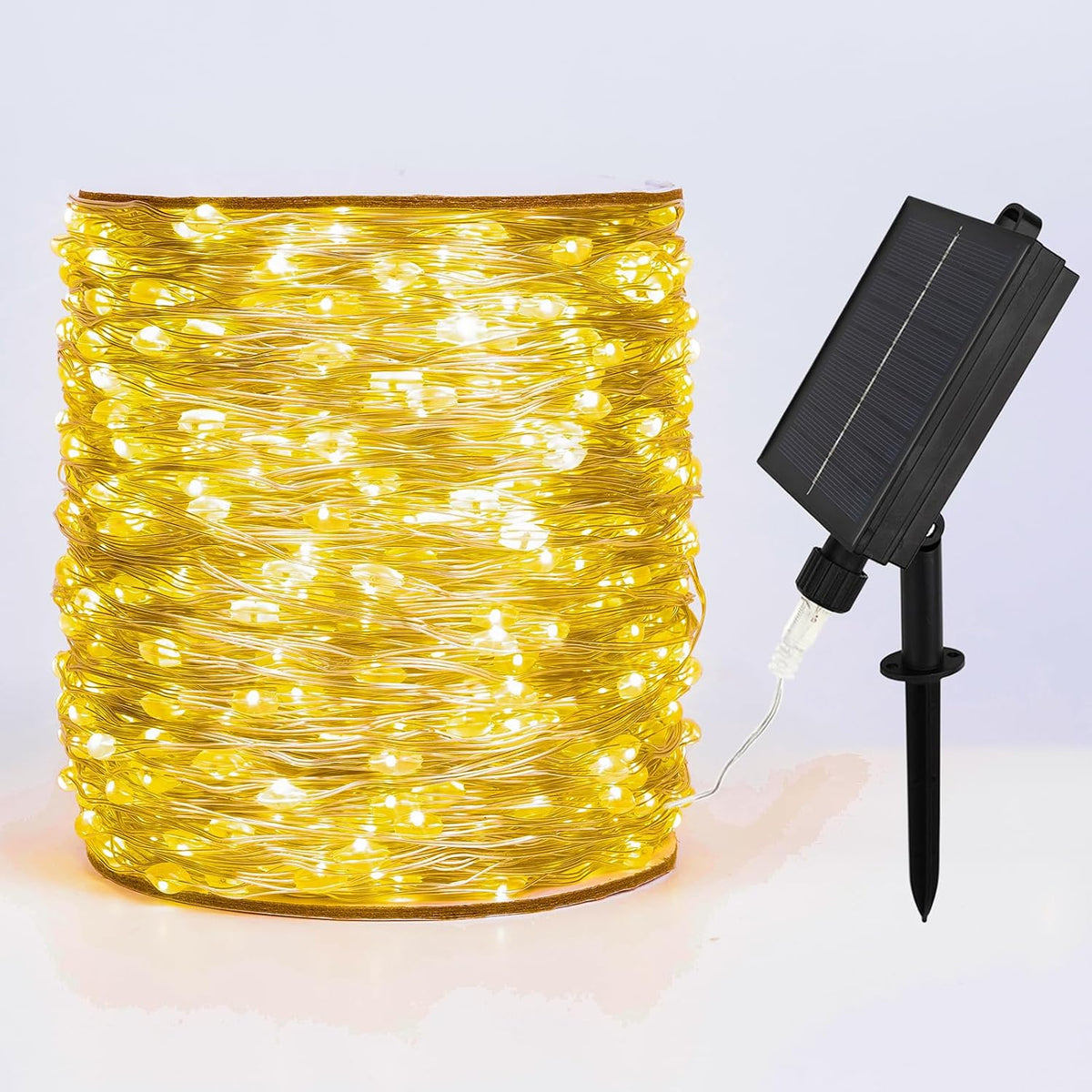Solar String Lights for Outside,200FT 600 LEDs Solar Fairy Lights,Waterproof 8 Modes Button Outdoor