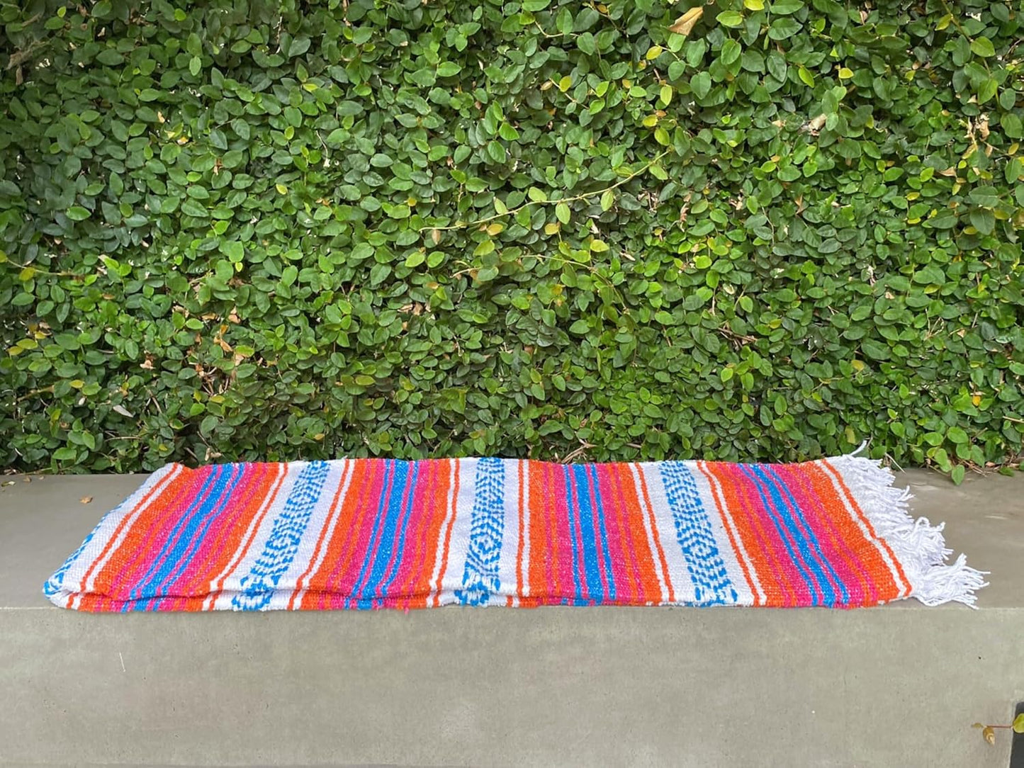 Del Mex Classic Mexican Blanket, Large Authentic Woven Falsa Throw (70"x50"), Artisan Southwest