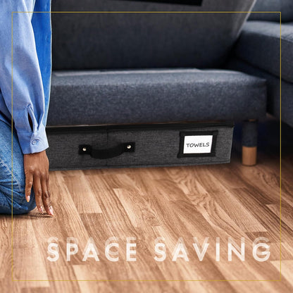 HOMELUX THEORY 2pc Under Bed Storage Containers, Bedroom Under the Bed Drawer Storage Organizer