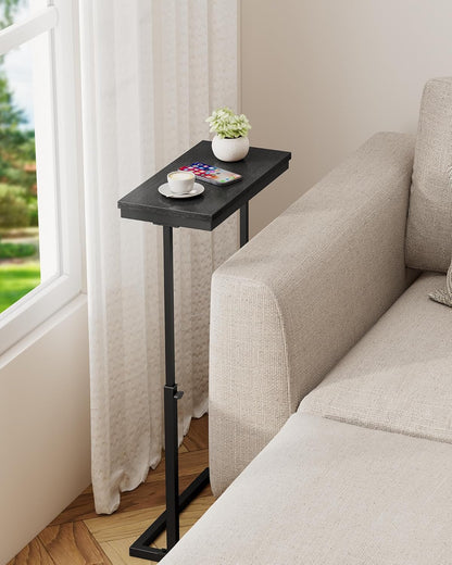 TUTOTAK End Table, Side Table, Tall Couch Table, Sofa Table, Living Room, Bedroom, Black TB01BK083