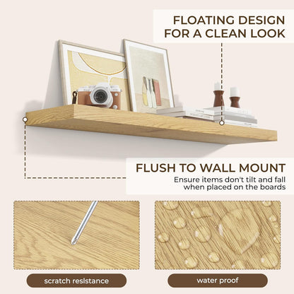 RICHFOCUS 40Inch Floating Shelves for Wall 2 Pack Shelves for Bedroom|Kitchen|Bathroom Wall Mounted