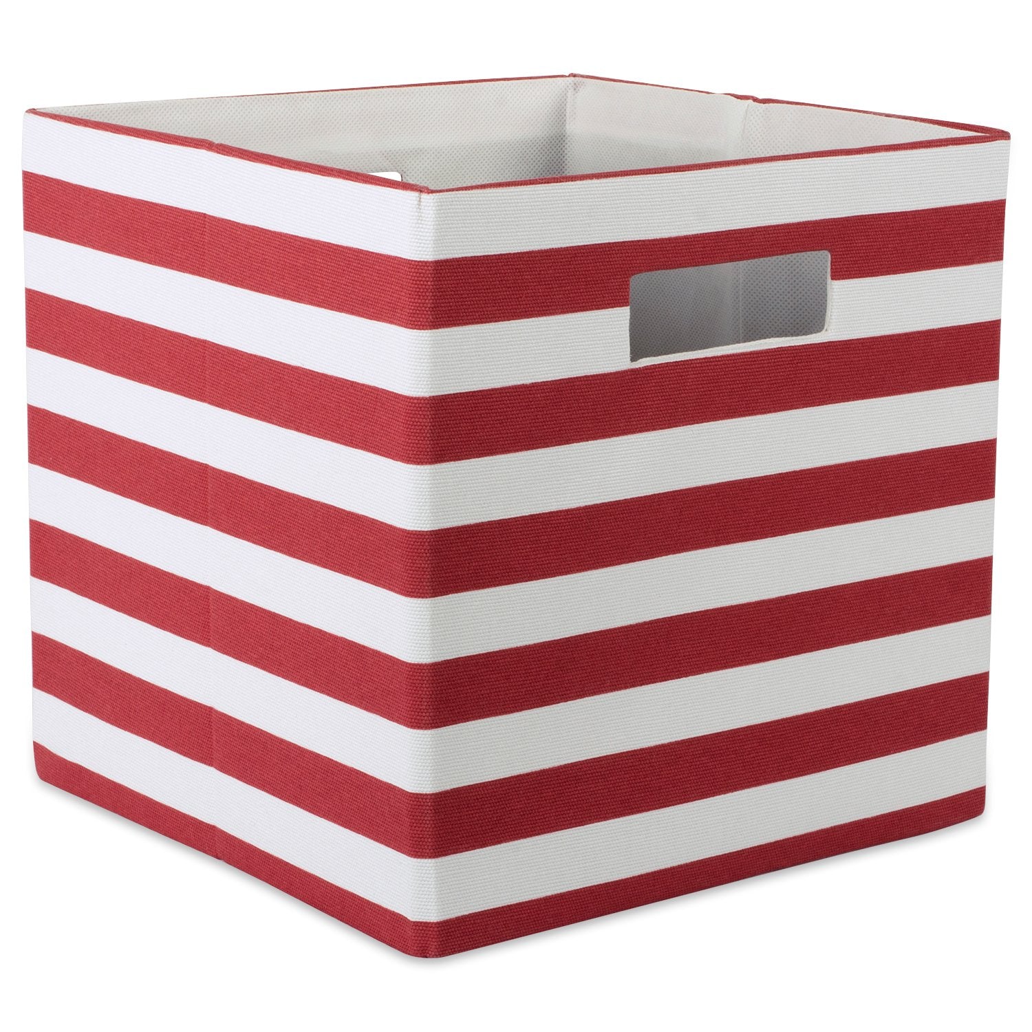 DII Polyester Cube Storage Collection Collapsible Hard Sided Bin, 13x13x13, Rust