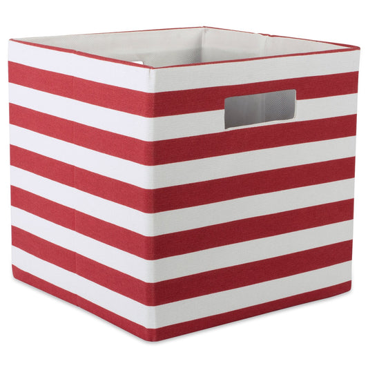 DII Polyester Cube Storage Collection Collapsible Hard Sided Bin, 13x13x13, Rust