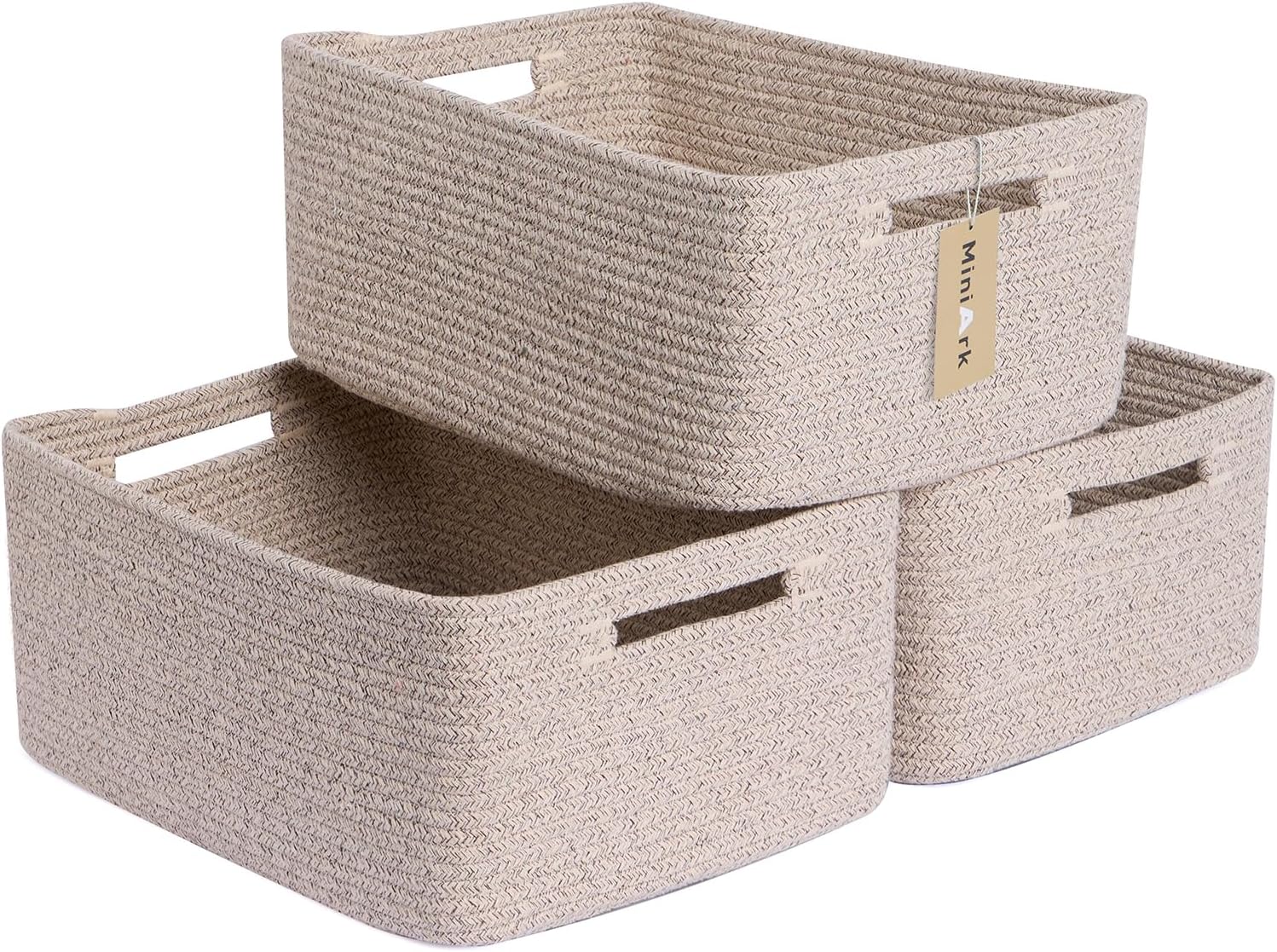 Large Storage Baskets for Shelves, Closet Organizers Bins for Clothes Blanket Towels, Baby Nursery