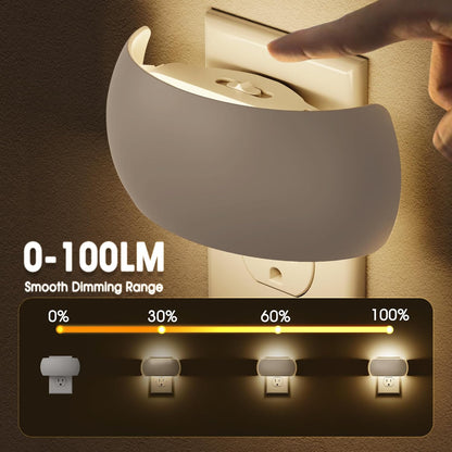 Briignite Night Light, Night Lights Plug into Wall, Backlit, Auto Dusk to Dawn Sensor, 0-100LM