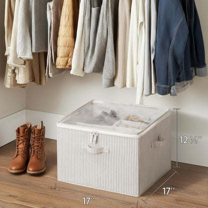 StorageWorks Shoe Organizer for Closet, Fits up to 16 Pairs, Shoe Cubby Storage Containers with