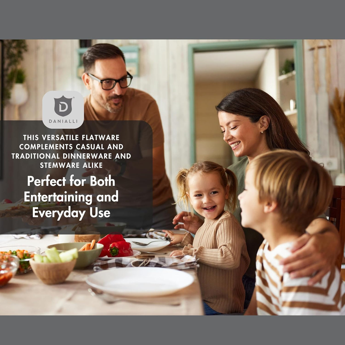 Hammered Silverware Set | Premium 18/10 Stainless Steel Flatware Service for 12 | Heavy-Duty &