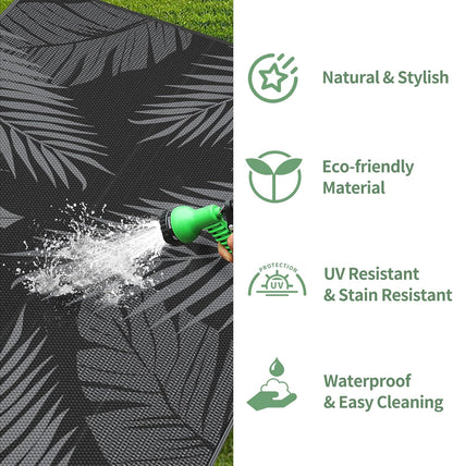 GENIMO Outdoor Rug 2.5' x 8' Waterproof for Patios Clearance, Reversible Outdoor Plastic Straw