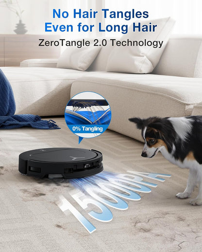 ECOVACS DEEBOT T50 PRO Omni Robot Vacuum and Mop, 3.19” Ultra-Slim, 15,000Pa Suction, ZeroTangle