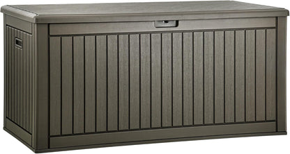 YITAHOME 260 Gallon Extra Large Deck Box, Double-Wall Resin Outdoor Storage Box with Flexible