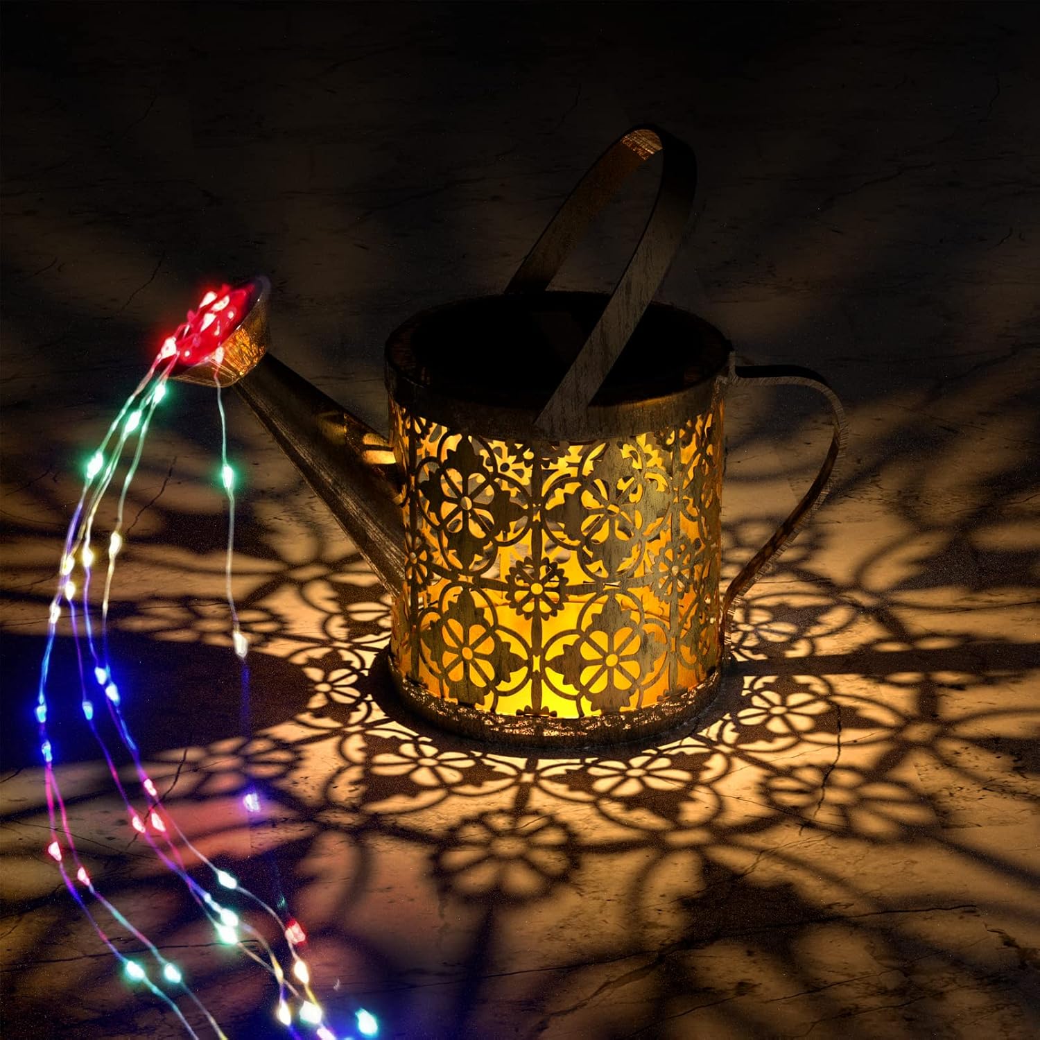 Merear Solar Watering Can Lights Outdoor with 8 Multi-Color Changing Modes, IP65 Waterproof