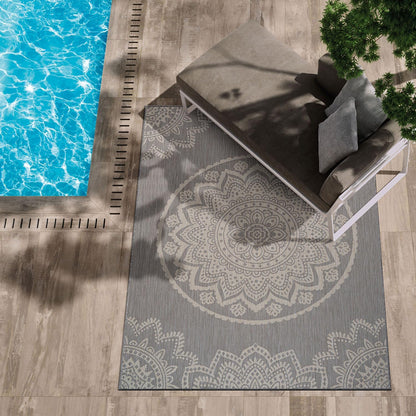 CAMILSON Outdoor Rug 9x12 Modern Area Rugs for Large Indoor and Outdoor Patios and Porches