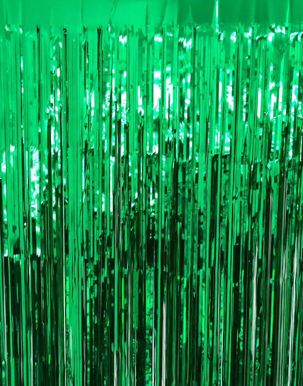 GOER 3.2 ft x 9.8 ft Metallic Tinsel Foil Fringe Curtains Party Photo Backdrop Party Streamers for