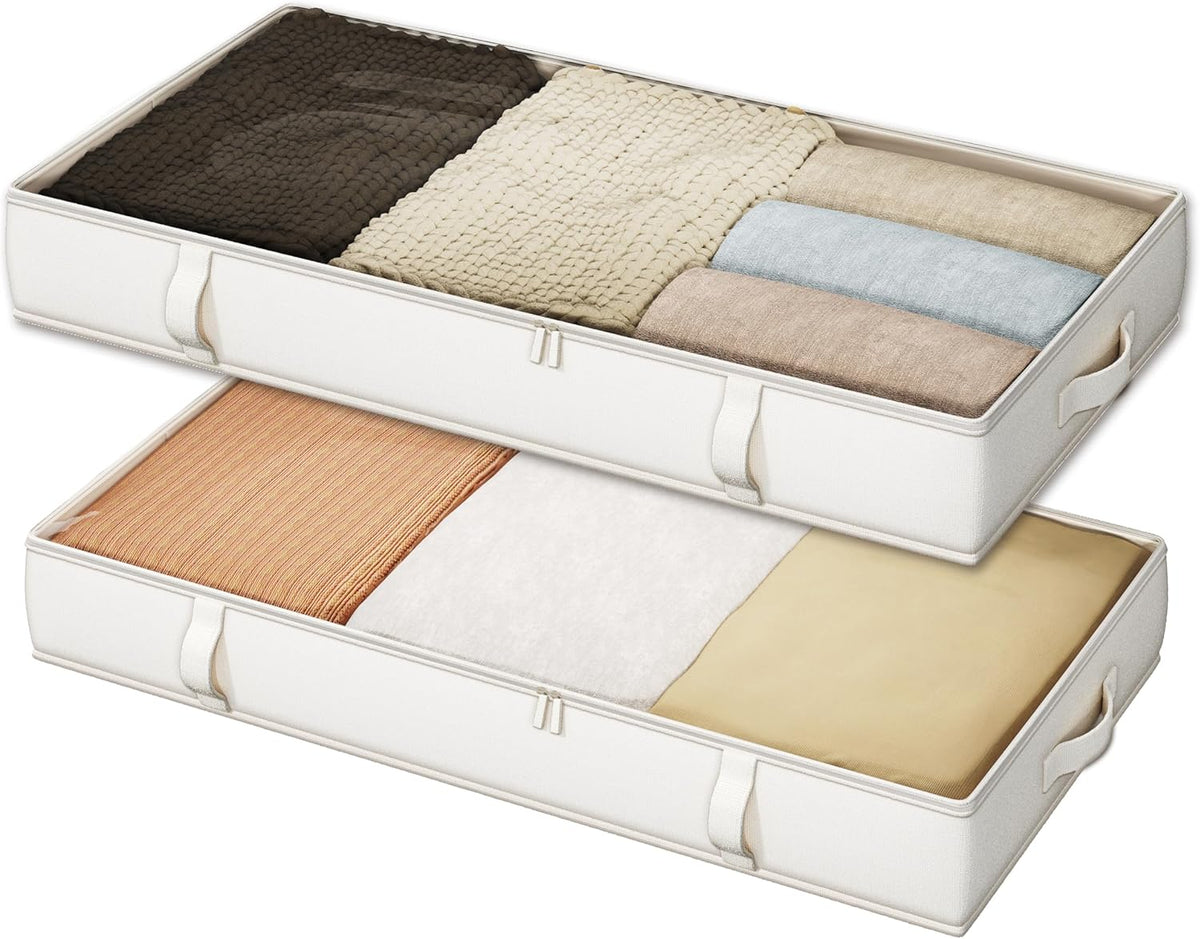 Vailando Under Bed Storage Containers, Underbed Storage Bins with 6 Inches Tall, Clothes Storage