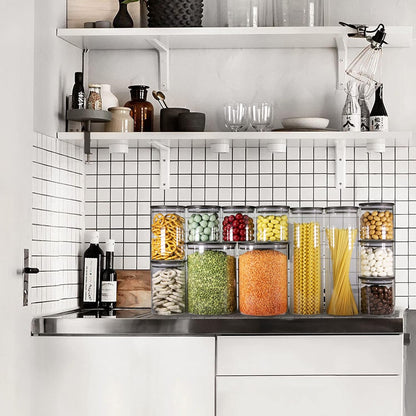 Urban Green Glass Jars with Airtight Black Lids, Food Storage Container with Airtight Lids, Glass