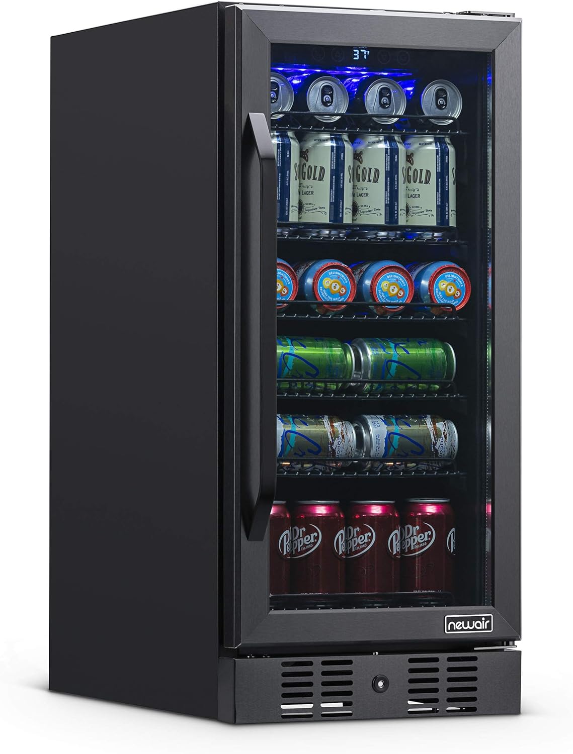 Newair 24" Wine and Beverage Refrigerator 20 Bottle and 70 Can Capacity, Built-in or Freestanding