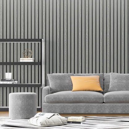 Art3d 4-Pack Glue-On Six-Grid Wainscoting Panel for Interior Wall Decor - 104 x 12 Inch Polystyrene