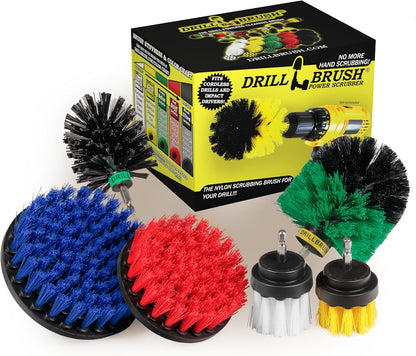 Variety Multi-Pack Drill Brush Attachments for Cleaning Car, Truck, Carpet, Boat, Bathroom