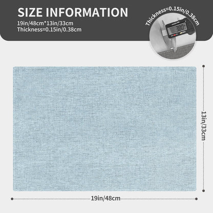 Cloth Placemats, Set of 4 Heat-Resistant Cotton Linen Blend Double Layered Machine Washable Place
