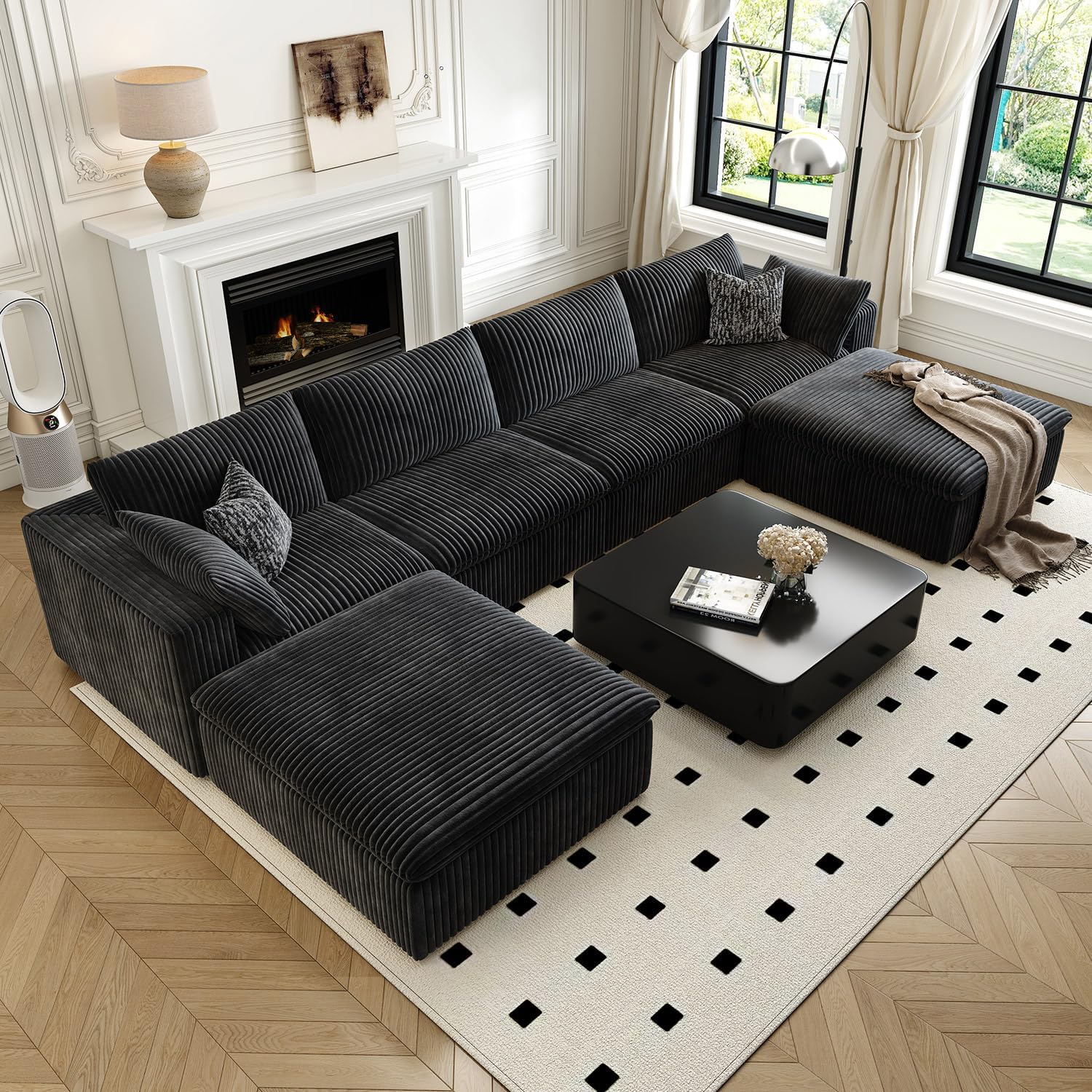 157.5" Cloud Couch Oversized Modular Sectional Sofa for Living Room,Modern Sofa with Deep