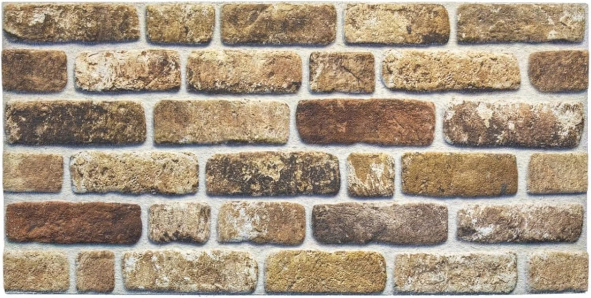 Dundee Deco 3D Wall Panels Faux Brick - Cladding, Light Brown Stone Look Wall Paneling, Styrofoam