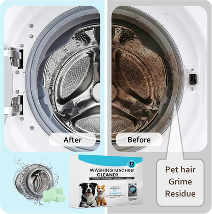 Washer Machine Cleaner Tablets-24Pack-12 Month Supply,Formulated for Pet Owners Washing Machine