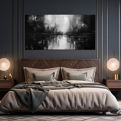 Large Abstract Canvas Wall Art for Living Room Large Size,Black and White Pictures Wall Art for
