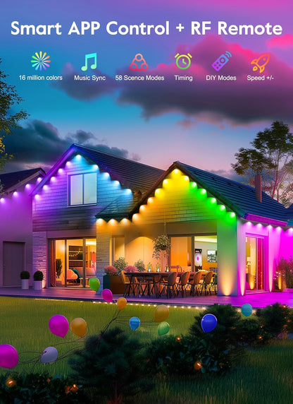 Brightown Smart C9 Christmas Lights Outdoor, 150 LED Christmas Color Changing Fairy Lights App