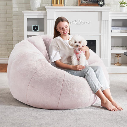 Hobestluk Bean Bag Chairs Large Bean Bag Couch for Adults Stuffed Sofa Chair Comfy Giant Bean Bag