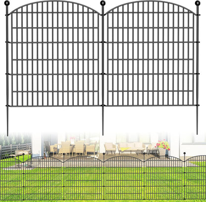 15 Panels Decorative Garden Fence - 32 in (H) x 35.4 ft (L) No Dig Dog Fence Outdoor for Yard