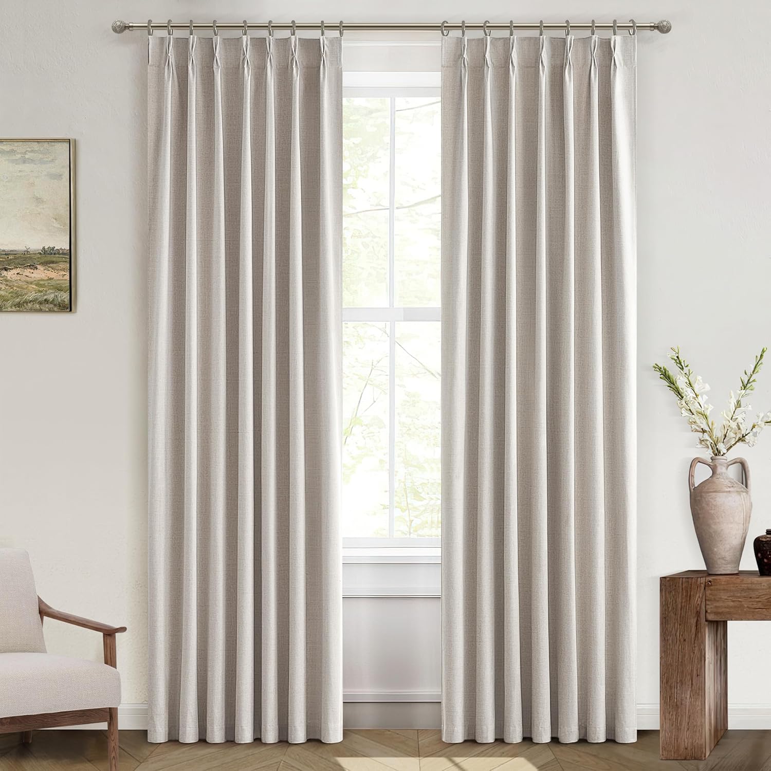 90 Inch Blackout Curtains for Living Room Thermal Noise Reduction Sliding Door Total Two Burg