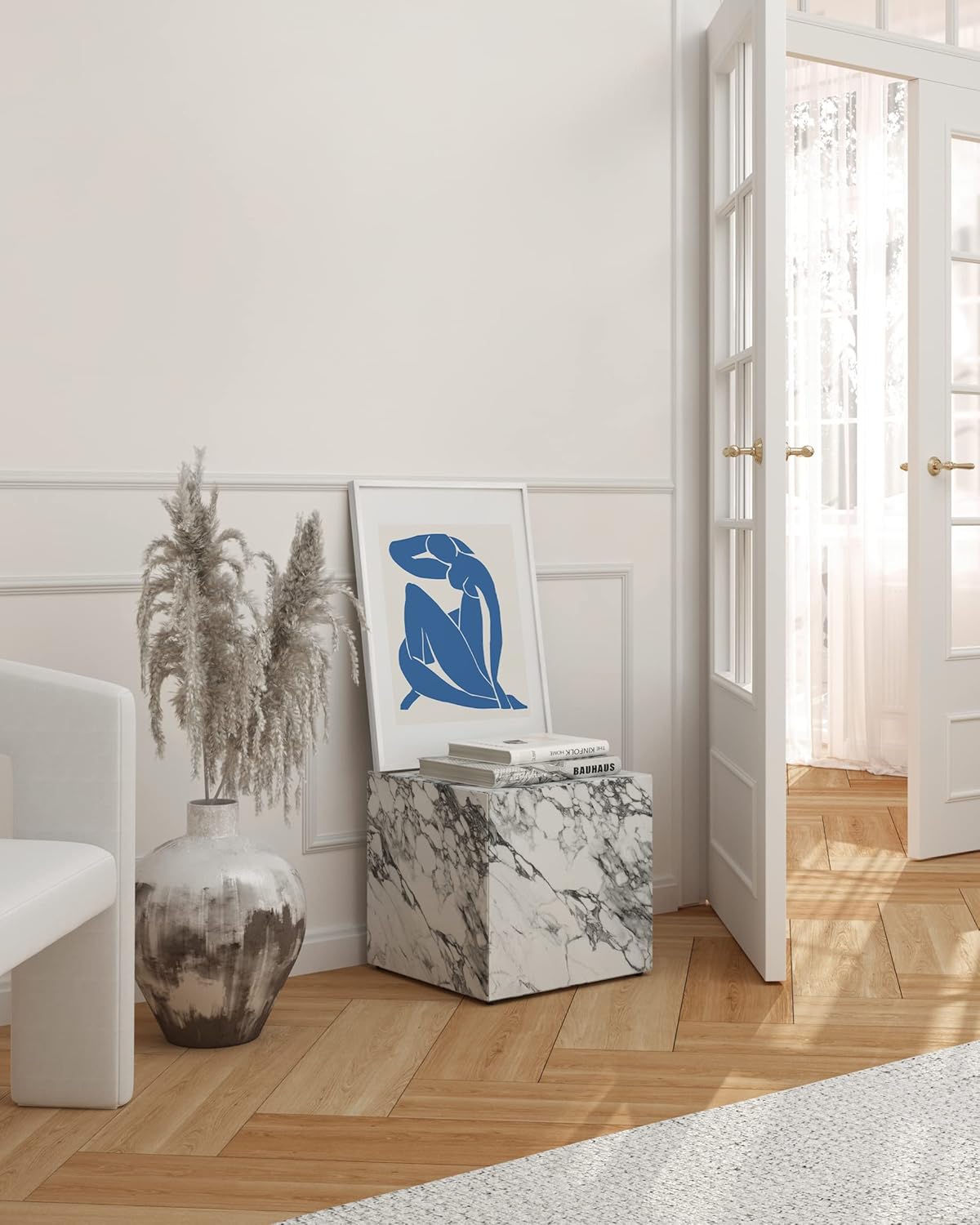 HAUS AND HUES White 16x20 Picture Frame - Modern Aluminum Wall Art Display - Minimalist