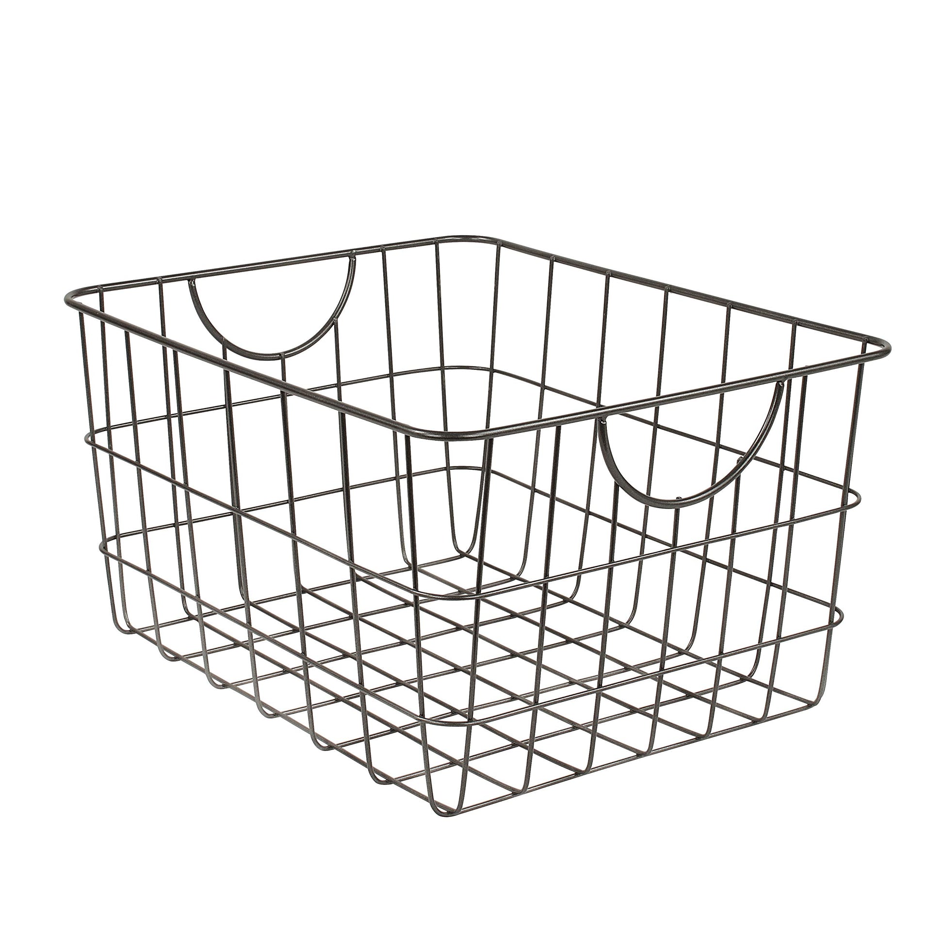 Spectrum Utility Steel Wire Storage Basket for Kitchen Pantry Organization & Closet Shelves with