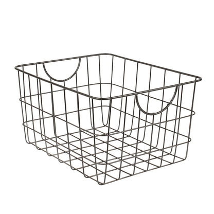Spectrum Utility Steel Wire Storage Basket for Kitchen Pantry Organization & Closet Shelves with