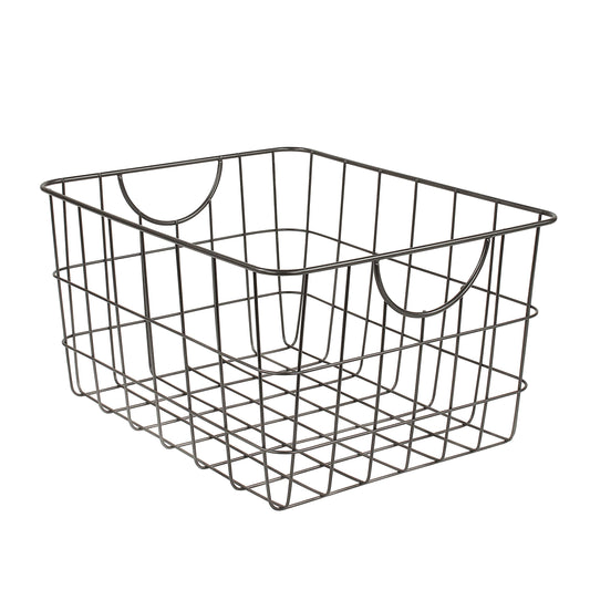 Spectrum Utility Steel Wire Storage Basket for Kitchen Pantry Organization & Closet Shelves with