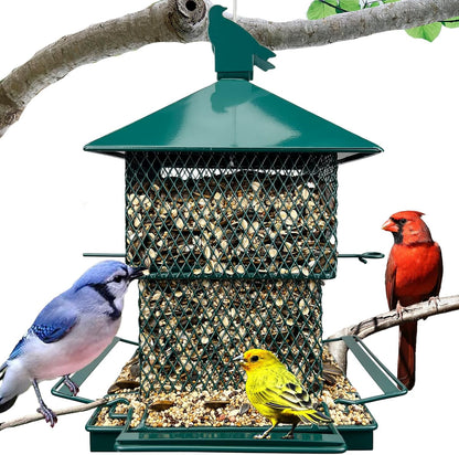 Bird Feeders for Outdoors, 6.5lb Large Capacity, Heavy Duty Metal Bird Feeder, Supports Cardinal