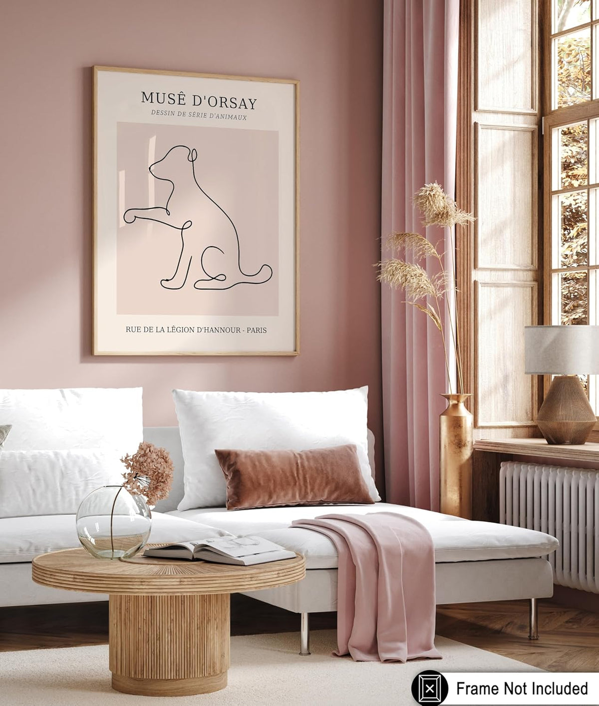 Poster Master Vintage Poster - Retro One Line Dog Drawing Print - Dog Art - Minimal Gift for Men