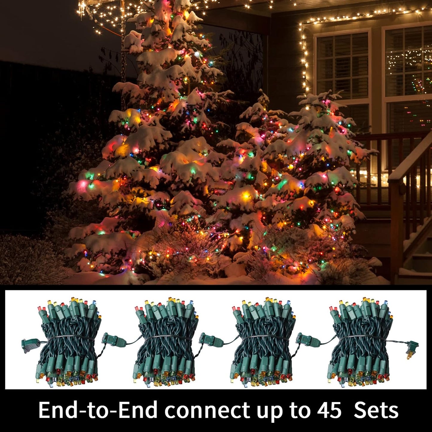 100 Count Multicolor- String Lights - 21.6FT LED Christmas Lights, Mini led Lights for Indoor