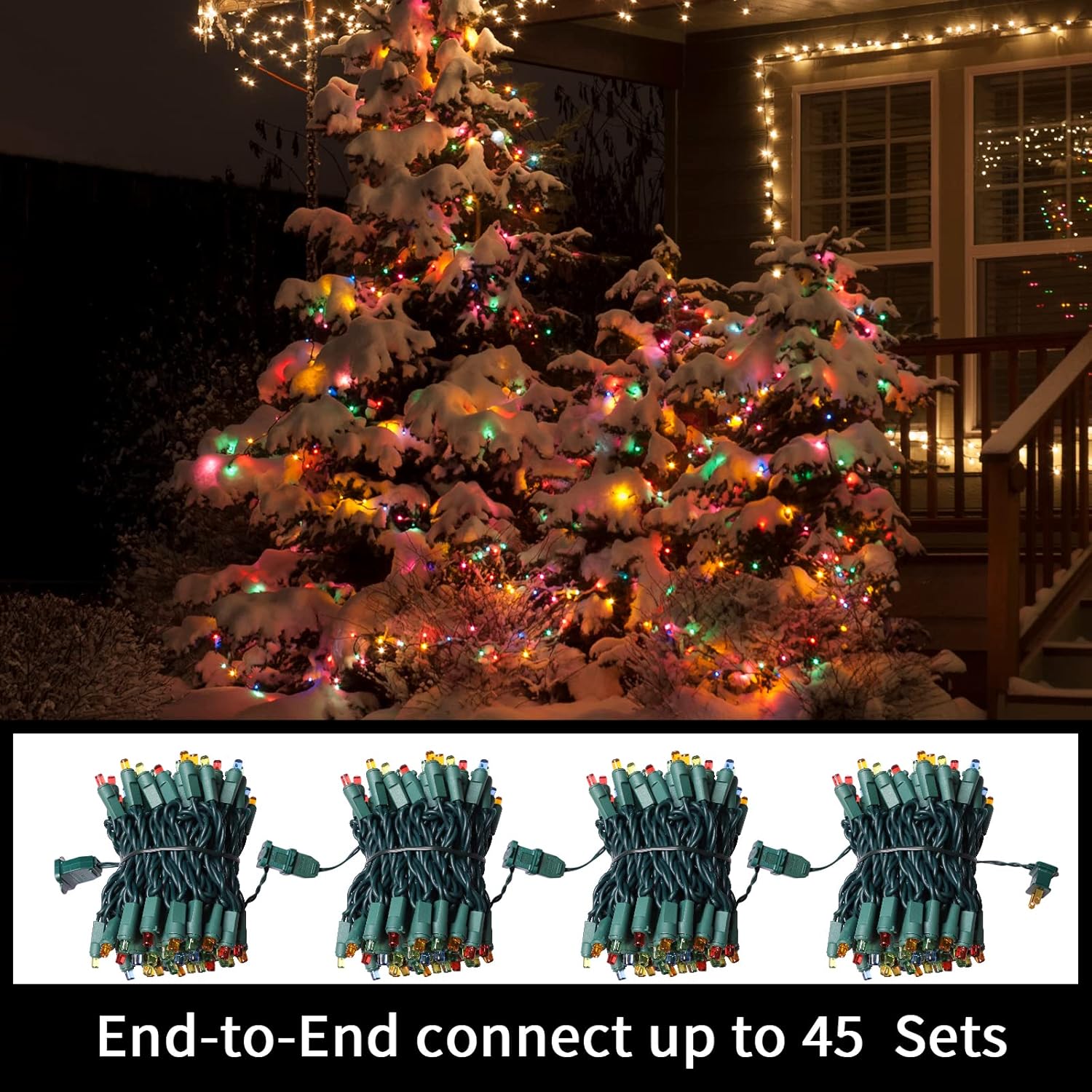 100 Count Multicolor- String Lights - 21.6FT LED Christmas Lights, Mini led Lights for Indoor