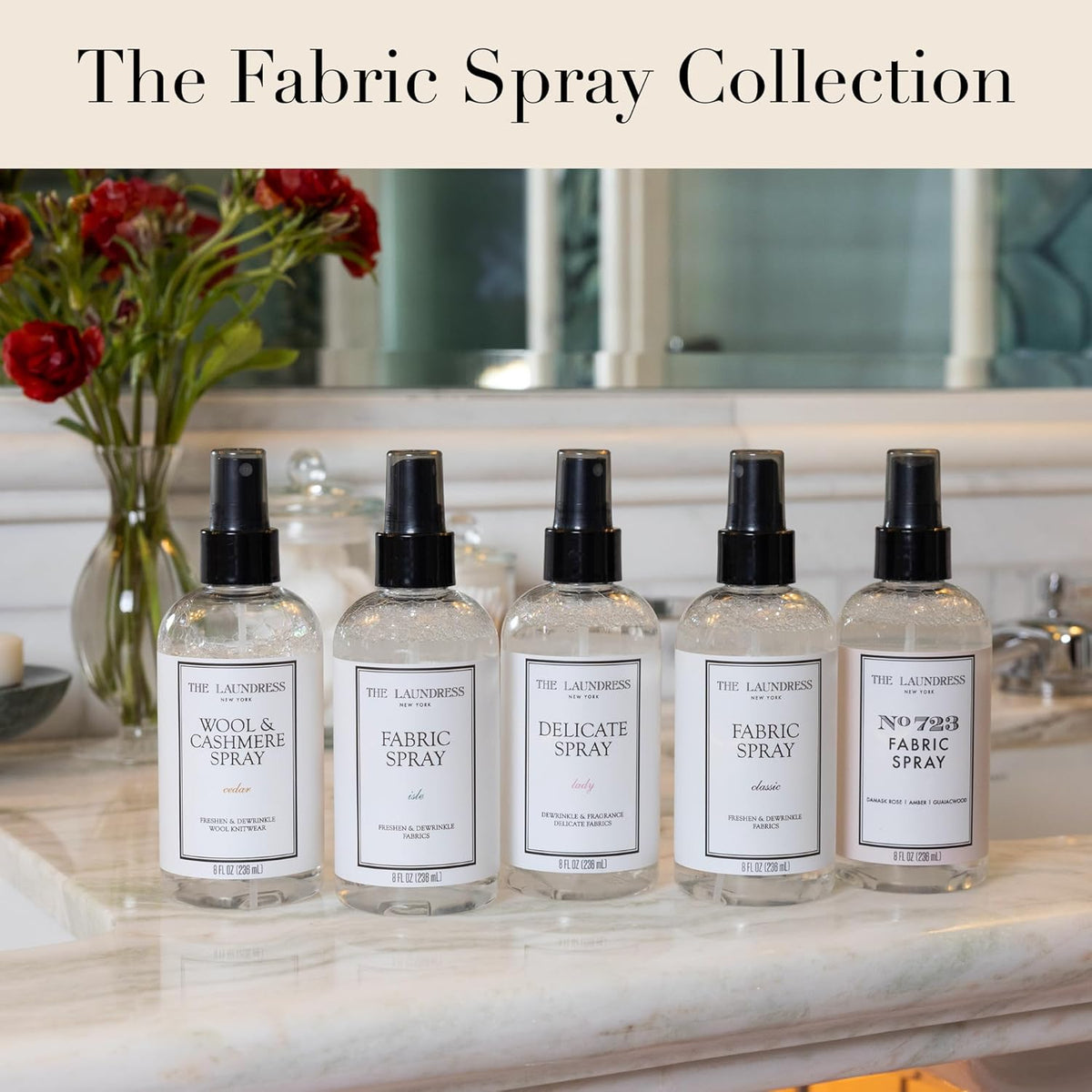 The Laundress Wool and Cashmere Fabric Spray, Wool Dewrinkle Spray, Upholstery and Linen Spray