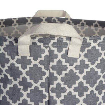 DII Laundry Storage Collection, PE Coated Collapsible Bin with Handles, Gray Lattice, Extra-Large