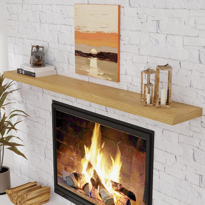 72 Inch Floating Shelves, 72 x 9 Rustic Wooden Fireplace Mantel, 9 Inch Floating Shelf for Wall