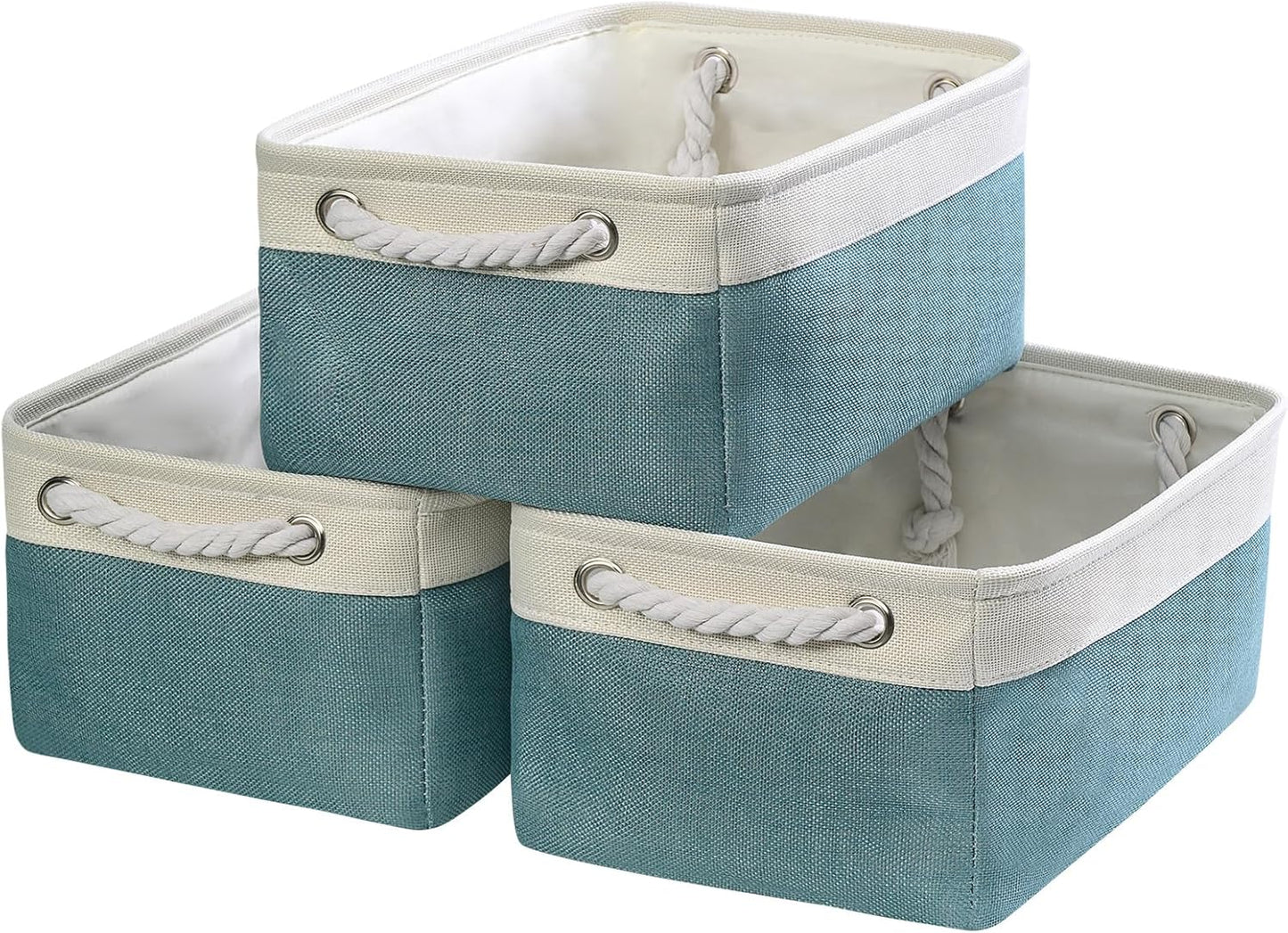 TheWarmHome Fabric Storage Bins Baskets for Organizing,Sturdy Storage Basket W/Handles, Decorative