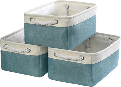 TheWarmHome Fabric Storage Bins Baskets for Organizing,Sturdy Storage Basket W/Handles, Decorative
