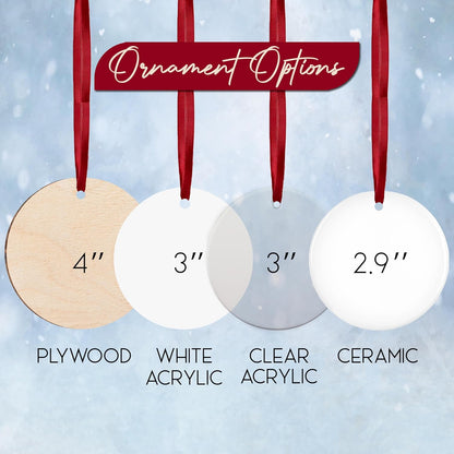 Personalized Christmas Ornaments 2025 - Custom Ceramic Initial & Name Tree Decor - Monogrammed