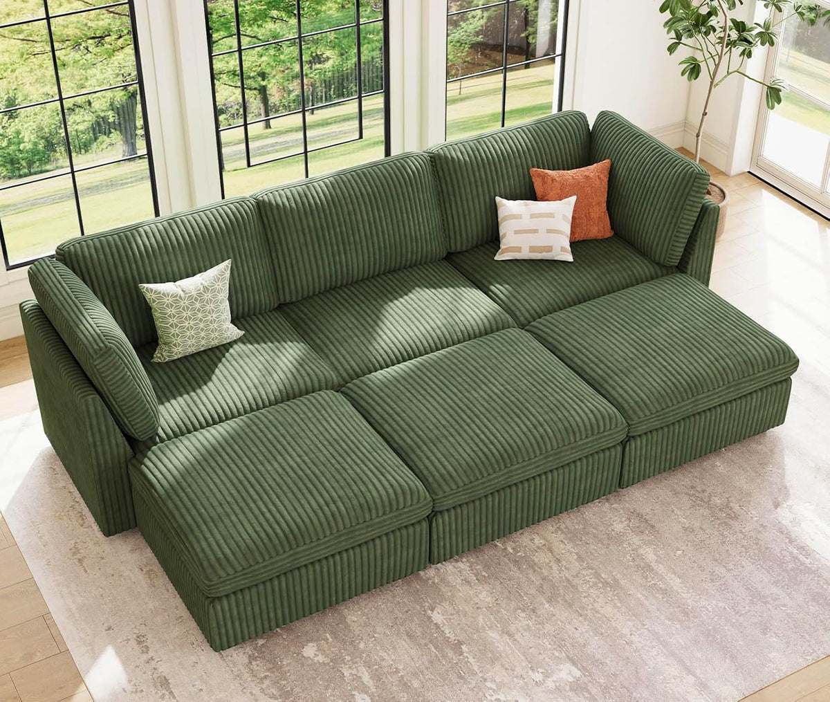 Belffin Modular Sectional Sofa with Sleeper Sofa, Oversized Cloud Couch with Extra Deep Seat